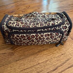 Lug Trolley Cosmetics Case in Leopard Brown
